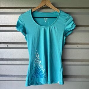 Nike Women's Aqua Short Sleeve Tee Sz Small S